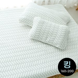 메리그린 [아이차유] 쿨 냉감패드 듀라론 냉감원단 여름이불 쿨매트 킹패드 K (160 x 200)