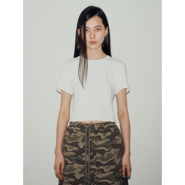 HOTFIX HALF SLEEVE TOP (WHITE)