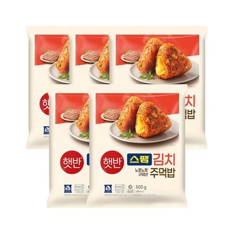  햇반 쿡반 스팸김치주먹밥 500g x5개