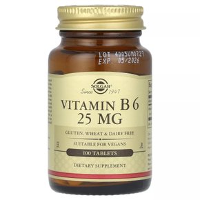 비타민 B6 25 mg 100 타블렛 유통기한 보장