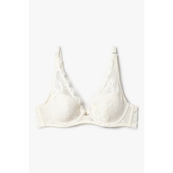 여성 플라워 자수 패디드 발코넷 브라 0825384524000