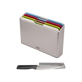 독일 조셉조셉 도마 Joseph Folio 4 Piece Chopping Board Set with Storage Case and FREE Japa