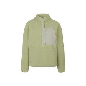 CANDY SHERPA ANORAK JACKET_Pistachio