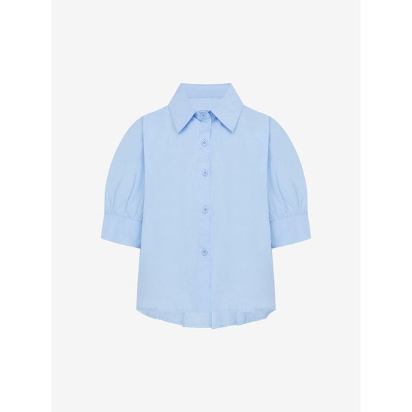 백 플리츠 반팔 셔츠 (TKBAD2446)