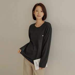 엔터 베이직 라운드 패치 티셔츠