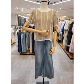 변형 세로 골조직 반팔 니트 SL2KT506