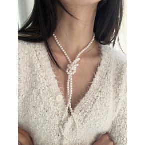 [925silver] 3way long pearl necklace