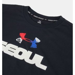 [언더아머] (6018612-001) 서울 시티 콜라보 남여공용 반팔티셔츠..