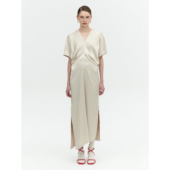 르하스 SATIN FLOW HALF DRESS_LIGHT BEIGE