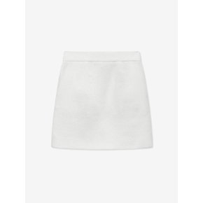 BOUCLE MINI SKIRT_WHITE