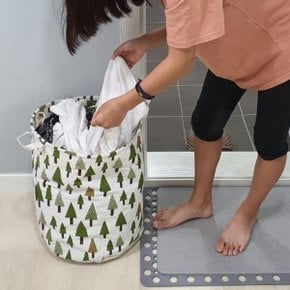( )린넨 장난감 정리함 패브릭 바스켓 소나무 빨래 바구니 인형 보관함