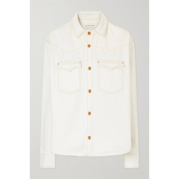 실버레이크 캐시디 데님 재킷 화이트 46376663163085109