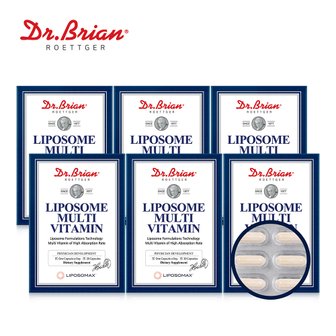 닥터브라이언 [6통] 닥터브라이언 리포좀 멀티비타민 (총6개월분) 리포조말 종합비타민
