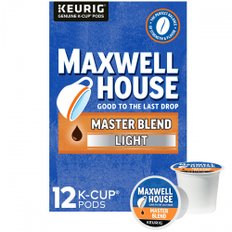 [해외직구] Maxwell  House  Maxwell  House  마스터  블렌드  라이트  로스트  KCup®  커피  포드  12ct  상자