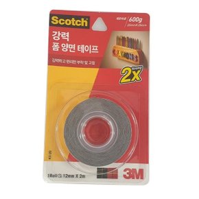 3M 스카치 강력 폼 양면 테이프 12mmx2m (WF6EF0C)