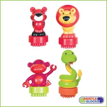 키움하우스 [브리스틀블록] 동물캐릭터4종 Characters Lion, Tiger, Monkey and Snake