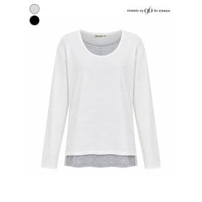 더블 레이어드형 긴팔 티셔츠 NQ9TS015M0_P438561578