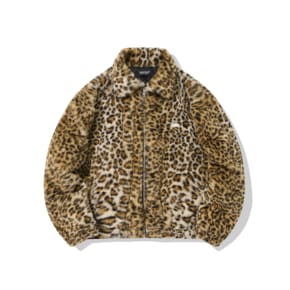 SP GOTHA FUR ZIP JACKET-YELLOW LEOPARD