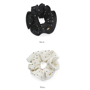그레이맨션 도트 스크런치 Carry Barrette Dot Scrunchie