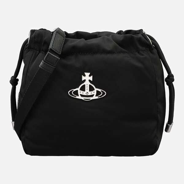 [시흥점] [비비안 웨스트우드]5F 4C03000AU W001Y N401 힐러리 로고 스몰 버킷백 블랙