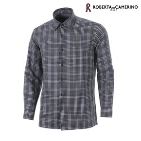 TC 멀티 체크 일반핏 네이비 긴소매 셔츠 RM3-201-9