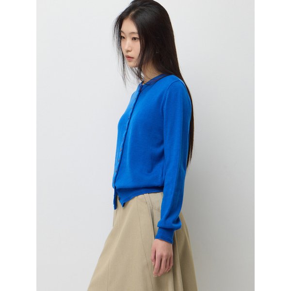 [Online Exclusive] 프론트 버튼업 라운드넥 가디건_SAKCE1611BL