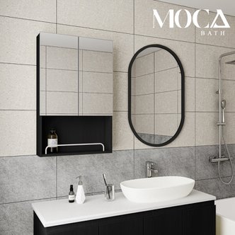 모카바스 욕실수납장 욕실장 화장실 거울 오픈형 수건수납 누드 오픈 500 x 800 x 170