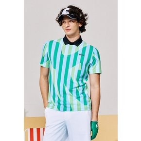 WAAC(왁골프)Men Vertical Stripe Print SS Polo_WMTCM24303YGX