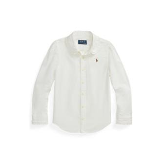 폴로 랄프 로렌 폴로 키즈 여아 2-6세 러플 코튼 옥스포드 셔츠(CWPOWOVR6820113100)