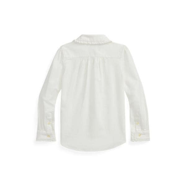 폴로 키즈 여아 2-6세 러플 코튼 옥스포드 셔츠(CWPOWOVR6820113100)