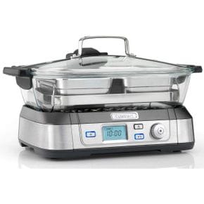 영국 쿠진아트 오븐 Cuisinart Professional Glass Steamer 5L Capacity 스테인리스 스틸 STM100