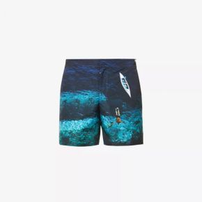 5486790 ORLEBAR BROWN Bulldog Photo graphic-print slim-fit swim shorts