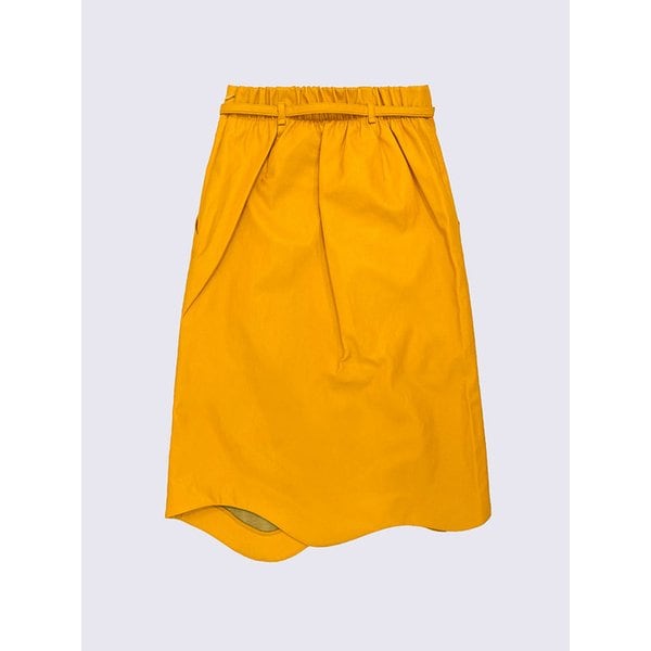 크리스탈 페이크 레더 스커트 (YELLOW)