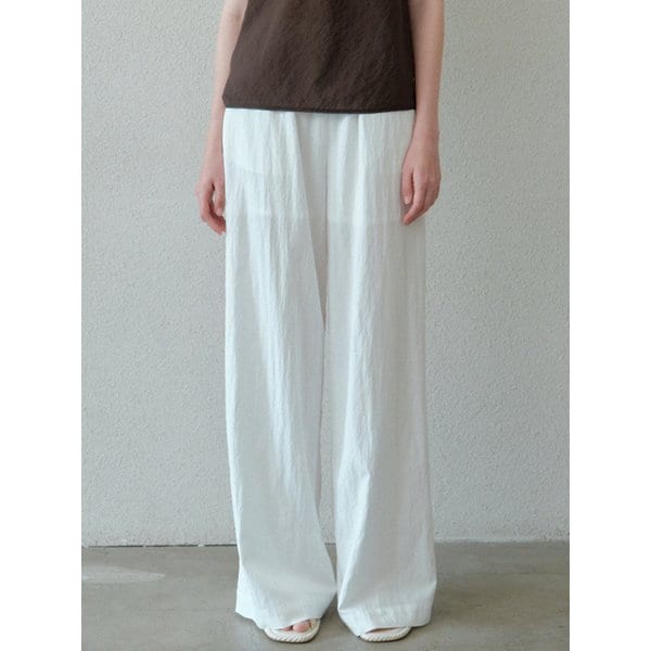 banding lounge pants (white)