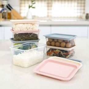 심플쿡 냉동밥 도시락통 사각 전자렌지용기(400ml) 8개[36164386]