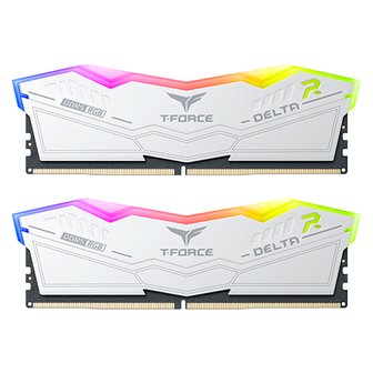 팀그룹 [서린공식] TEAMGROUP T-Force DDR5 5600 CL36 Delta RGB 화이트 패키지 64GB(32Gx2)