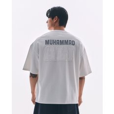 ALI 더 레전드 오버핏 레터링 반팔 화이트
