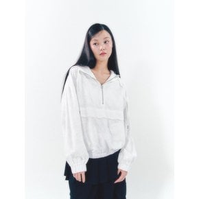 Lace Anorak Jumper White