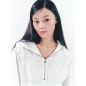 Lace Anorak Jumper White