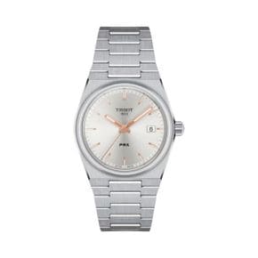 티쏘 PRX 35mm 쿼츠 스틸 로즈 골드 실버