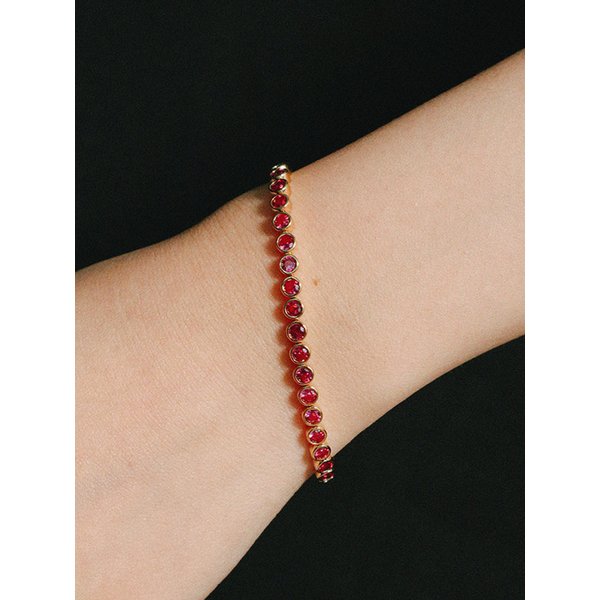 BEZEL 베젤 테니스 팔찌 [RUBY]