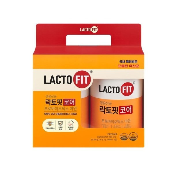 락토핏 코어 더블세트 240g ( 2g*60포*2입)