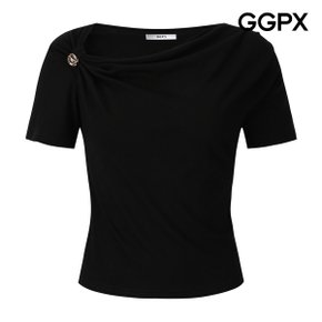 골드 장식 웨이스트 티셔츠 (GQ4TS034F)