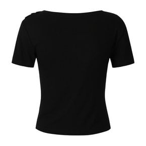 골드 장식 웨이스트 티셔츠 (GQ4TS034F)