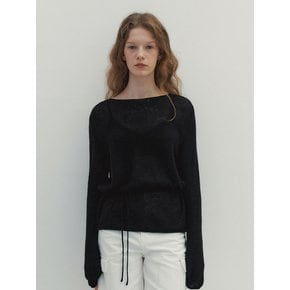 Two Way String Mohair Knit (Black)