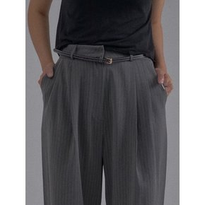 Stitch Slim Cow Belt_Black