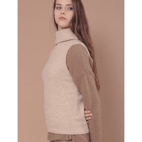 3D Wholegarment Cashmere Turtleneck Vest -OT