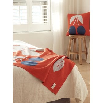 닛닛 블루체리 니트블랭킷 & 니트쿠션 세트