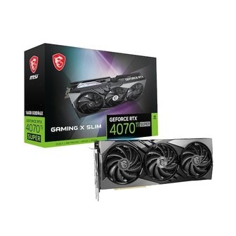  MSI 지포스 RTX 4070 Ti SUPER 게이밍 X 슬림 D6X 16GB 트라이프로져3