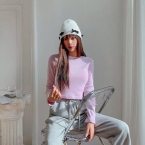 여자 보송 라운드넥 무지티 겨울이너 티셔츠